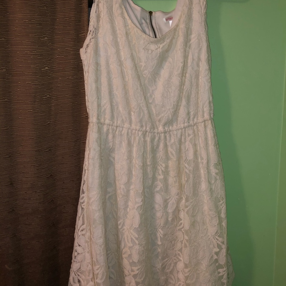white skater dress
